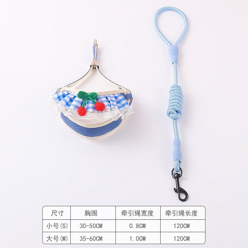 Adjustable pet leash, cute winged cat walking leash, special chest harness for kittens going out, dog leash, cat leash