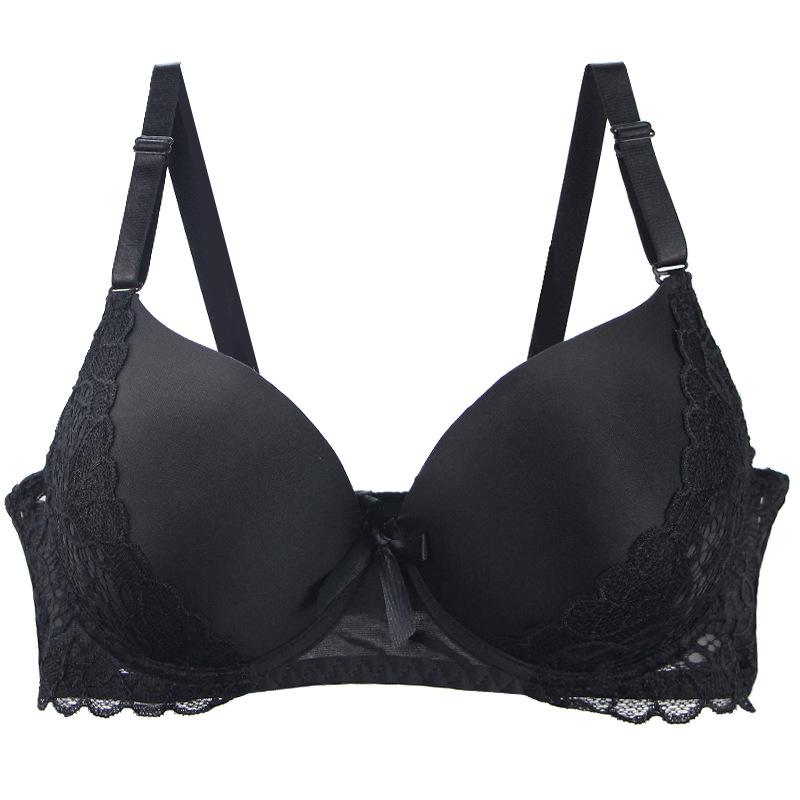 Plus Size French Lace Bra Comfortable Sexy Smooth Wireless Bra Women Full Coverage Shaping Supportive Underwear