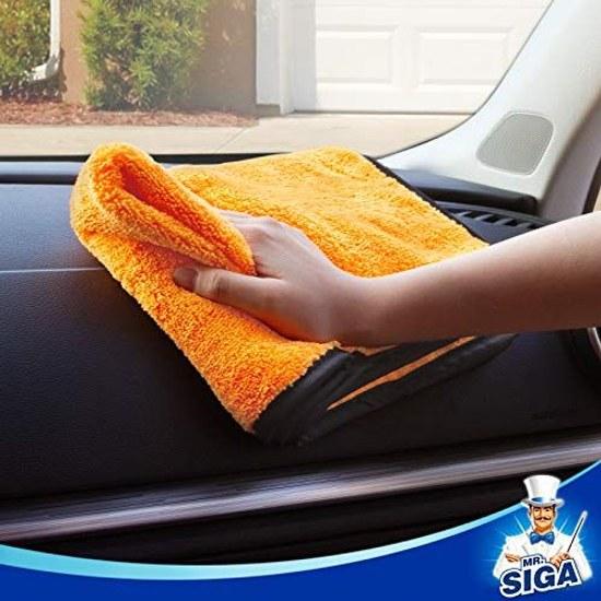 MR.SIGA Car Wash Towel (60x40cm) Set 3 Thick Microfiber Cloths Washing Household Cleaning