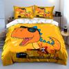 Cool Dinosaur Playing Guitar Bedding Duvet Cover Set Duvet Cover Pillowcases  (1*Duvet Cover 2*Pillowcases, Without Duvet Insert)