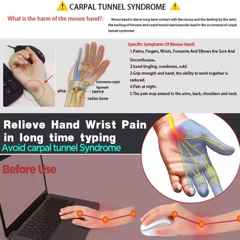 Ergonomic Silicone Mouse Pad Soft And Supportive Non-Slip Rubber Base Simple Desk Pad Wrist Support Keyboard Pad For PC/Desktop