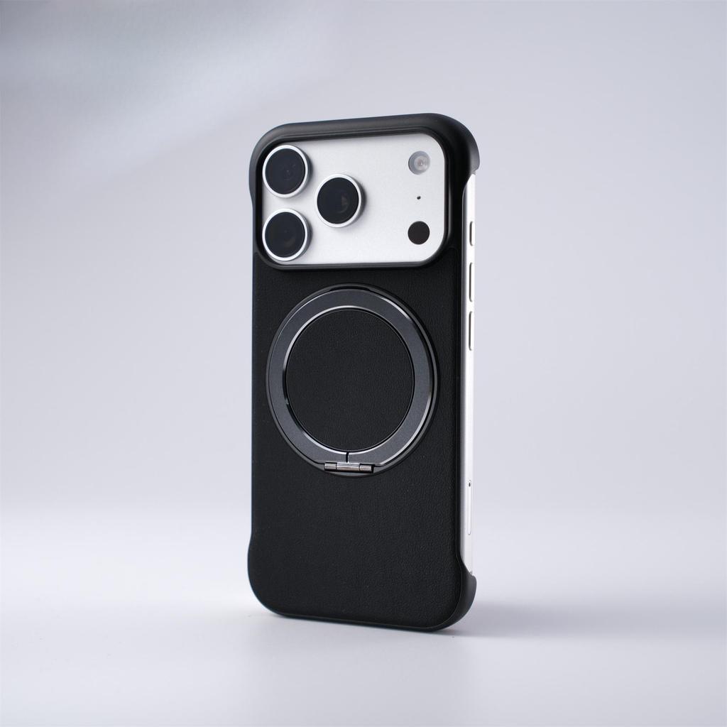 Compatible Magnetic Stand Borderless Case for iPhone 17 PRO MAX, Ultra-thin, Drop-proof Protection.