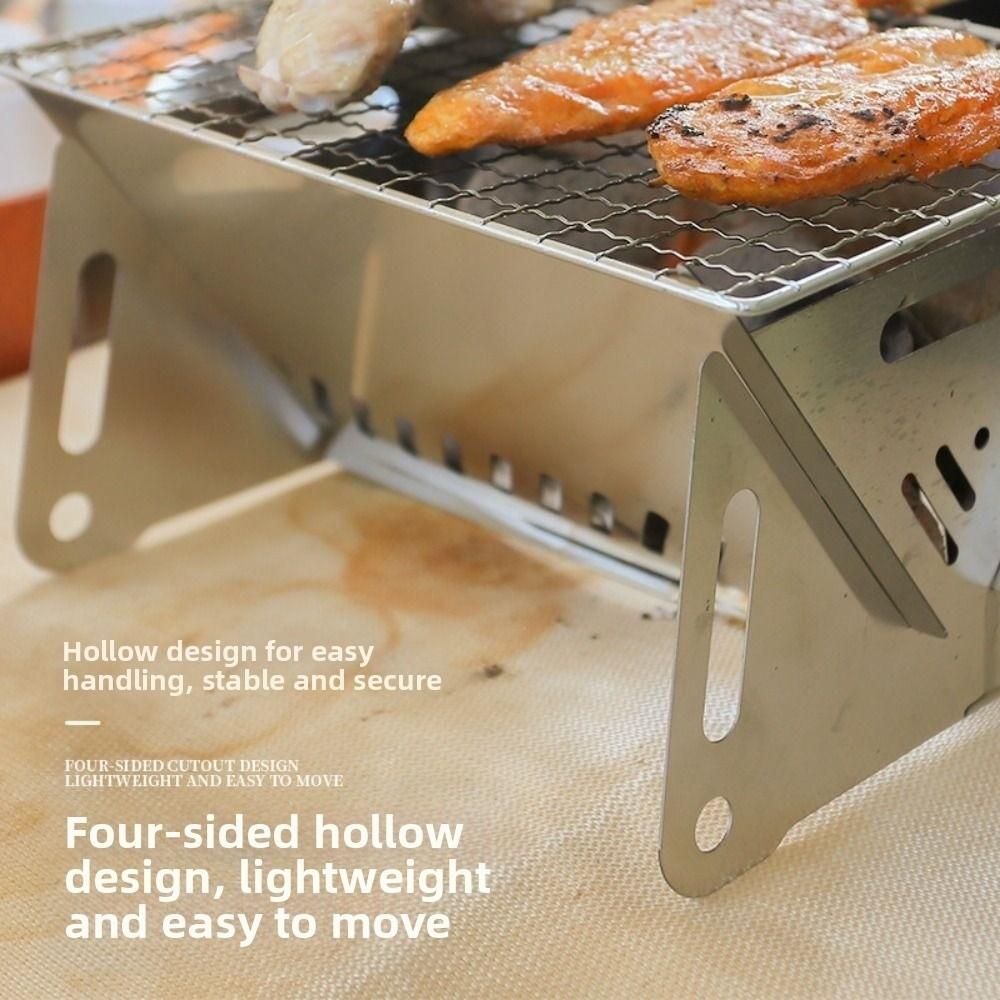 Portable Folding Barbecue Grill Detachable Grill Burn-er Stand Compact Barbecue Stove Outdoor