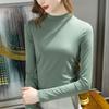 Modal bottoming shirt women's semi-turtleneck spring and summer new women's clothing long-sleeved inner slim-fit solid-color top