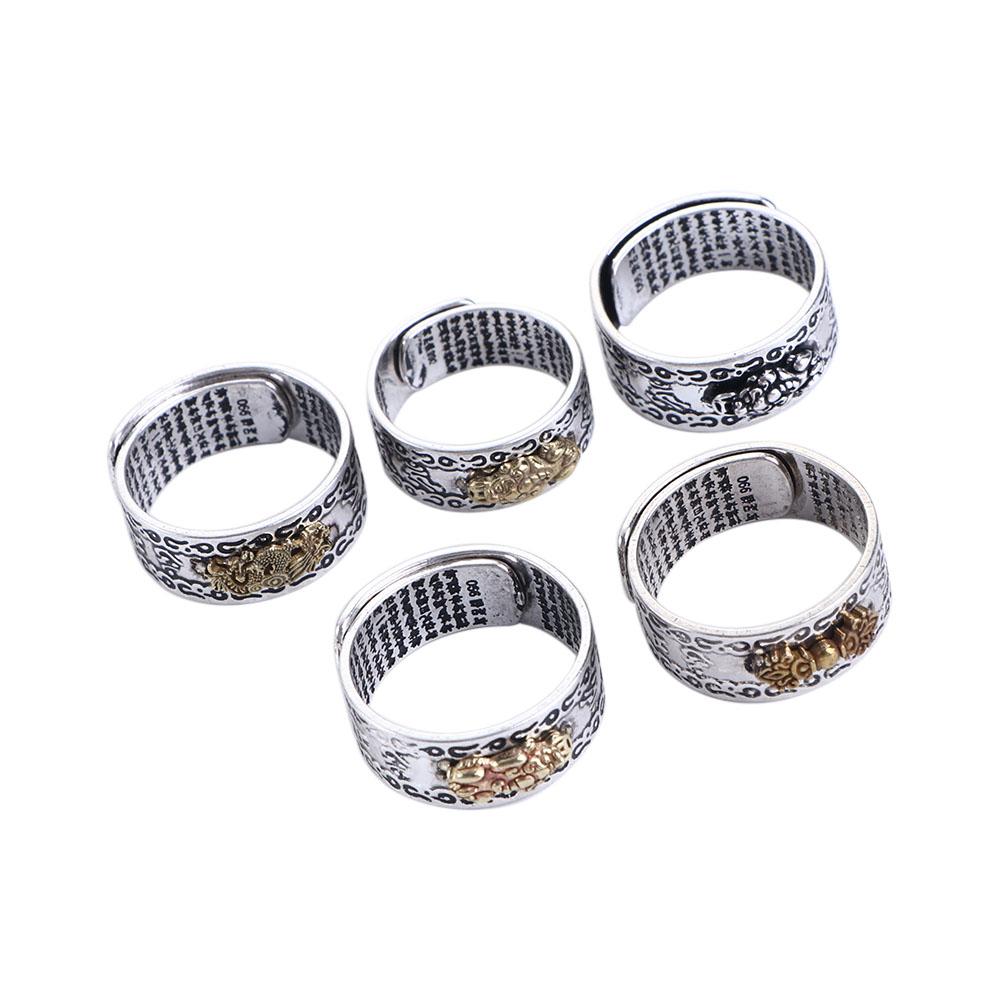 Jewelry Gifts Amulet Wealth Adjustable Open Ring Metal Rings Index