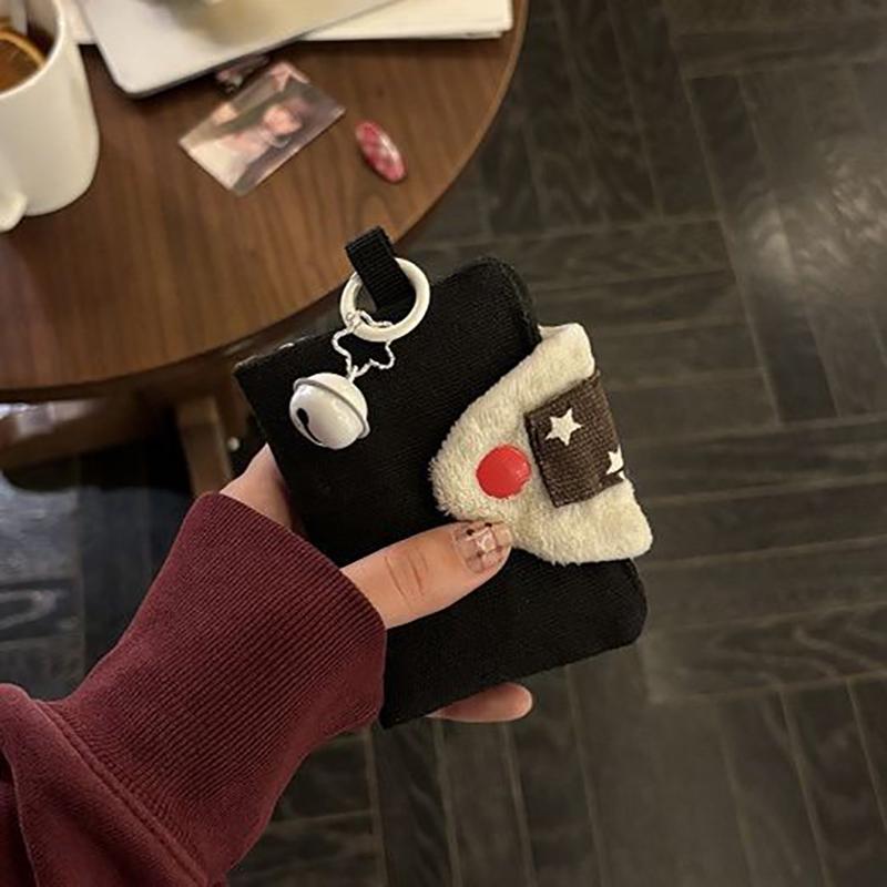 Cute Rice Ball Card Holder Coin Purse Money Card Integrated Canvas Portable Small Bag Storage Bag Id Bag