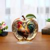 2D Flat Acrylic Rooster Decoration, Indoor and Outdoor Decoration - No Battery/electricity Required, Free Day Decoration, Shop Decoration, Durable O