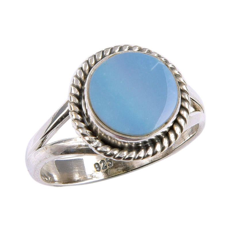 Natural Australian Opal Gemstone 925 Solid Sterling Silver Ring Size 5.5 j9V38