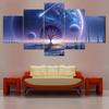 5 Pieces Canvas Wall Arts Space Alien planet Scenery Wallpaper Home Decor Picture Printing HD Interior Poster Painting Artwork