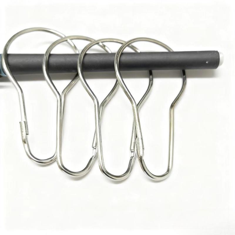 Gourd-Shaped Curtain Hooks, Stainless Steel, 109pcs for Home/Hotel