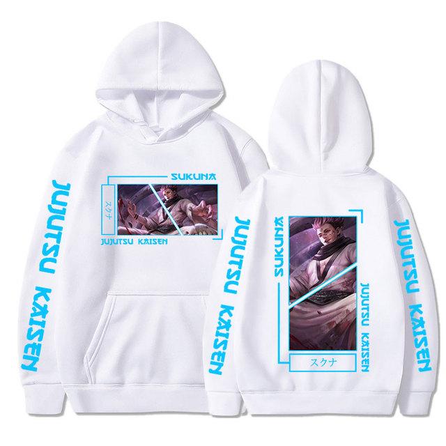Anime Jujutsu Kaisen Hoodies Unisexga RyoUnisex Sukuna Printed Hooded Pullovers Unisex Casual Oversized Sweatshirt Gothic Streetwear Couples Clothing