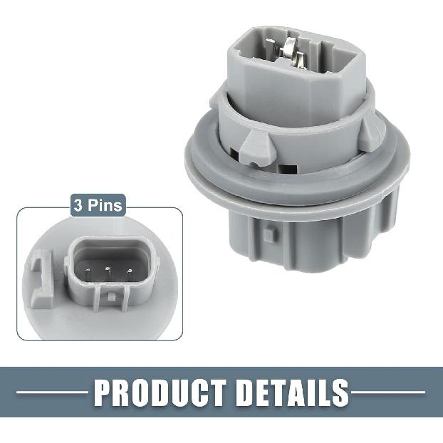 Turn Signal Pointer Light Bulb Socket 33302S5AA01 for Acura RDX 2007-2015 Plastic Gray (Set of 2)