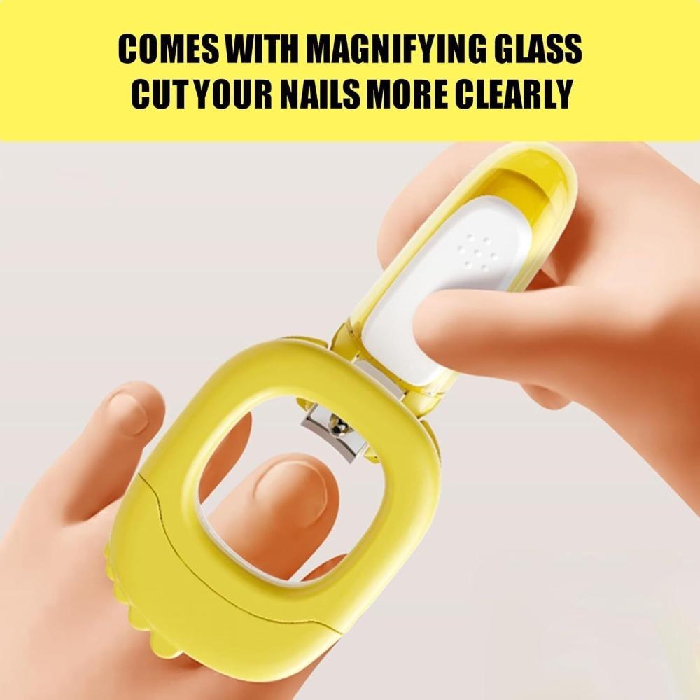 

Stainless Steel Baby Light Up Nail Clippers Portable Folding Nail Clippers for Baby/Infants/Adults жовтий