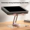 Soporte para Tablet de Acrílico Transparente Rotación de 360 Grados Altura Ajustable Soporte para Tablet Universal Plegable Soporte de Escritorio Accesorios para Tablet