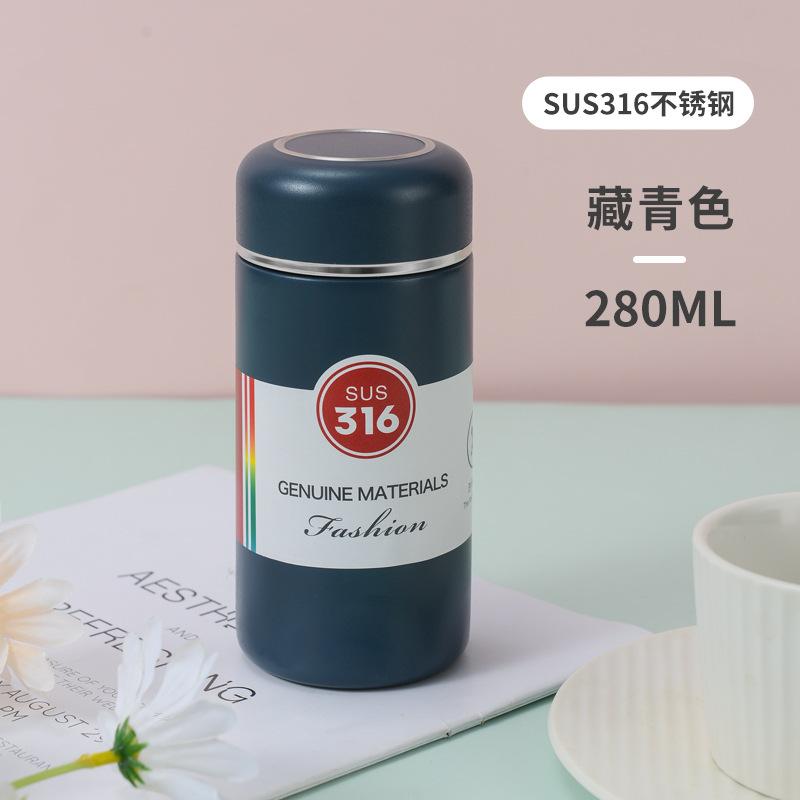 300ml 304 Stainless Steel Mini Vacuum Flask, Cute Pocket Insulated Water Bottle for Girls Daily Office Travel