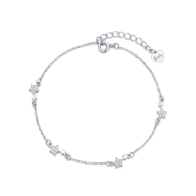 Barbie Bracelet [Shining Good Luck Star] Diamond-encrusted, exquisite, compact, high-end, good-luck star bracelet. Niche design, versatile Ba2504052-1 золотой