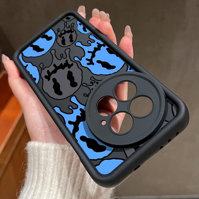 Shockproof Matte TPU Soft Phone Case Shell For OnePlus 13 12 13R 13T 12R ACE 5 3 2 11R Funny Skull Pattern Lens Protection Anti-Fall Cover