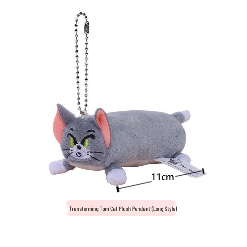 Tom and Jerry Cat & Mouse Plush Toys: Keychain Charms & Pendant Gift for Kids