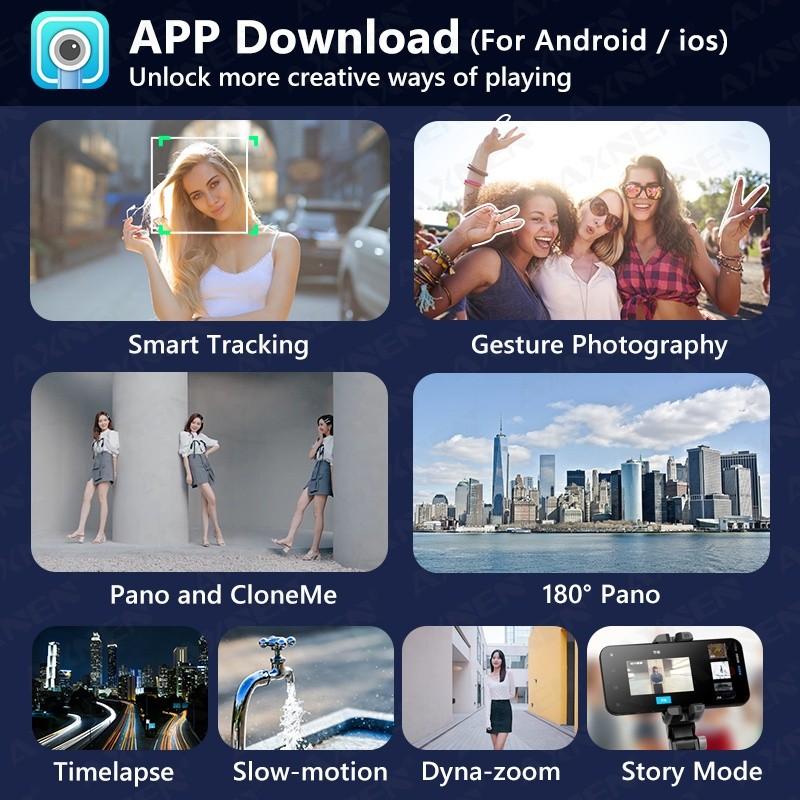 Q18 Smartphone Selfie Stick Gimbal Stabilizer 360° Surround Shot Desktop Tripod with Fill Light for Android IOS