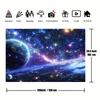 1pc universe dream galaxy background polyester fiber star background with earth and halo purple and blue space theme