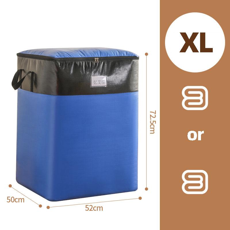 

Сверхвместительный Переезд Упаковка Утолщенная Сумка для хранения Багаж Одежда Отделочная Сумка Водонепроницаемый Артефакт для хранения одеяла XL синий