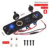 24V 12V Switch Panel 8 Buttons USB Chargers Circuit Breaker Light Toggle 15A Fuse Blade Accessories For Car Truck Boat Caravan