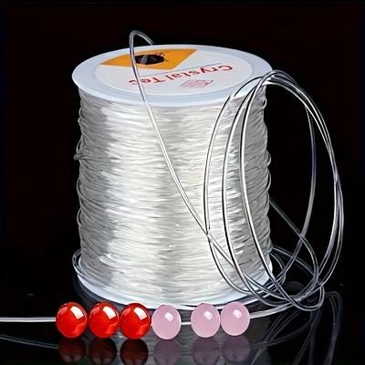 Flexible Nylon Beading Thread - 0.5-1.0mm Transparent Elastic Line | 137.8-590.55inch for Jewelry Making, Bracelets, and Necklaces