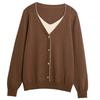 Autumn and Wintertime Women's Clothing New Arrival Large Size Fake Two V-neck Bottoming Shirt Top