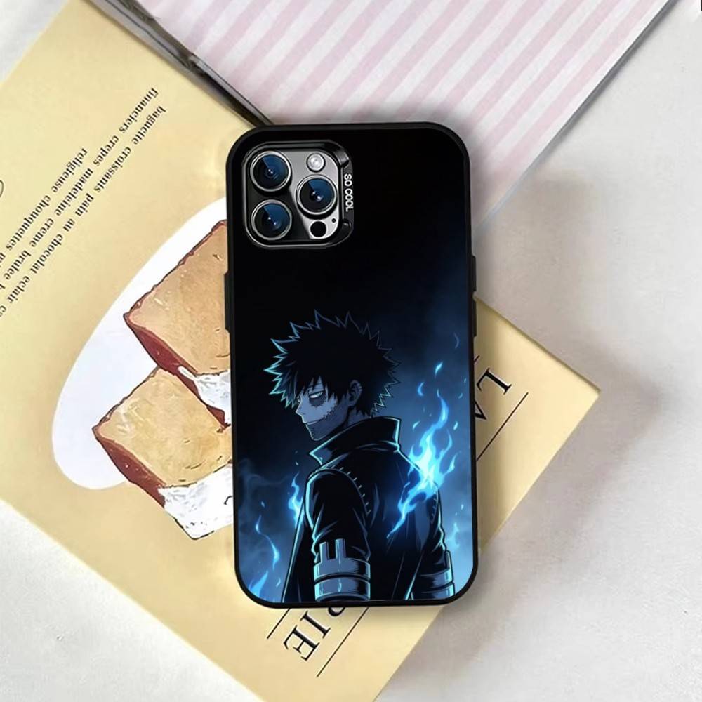 D-Dabi My Hero Academia Phone Case For iPhone 17,16,15,14,13,12,11 Plus,Pro Max,XS,Colored Silver Plated Inside Cover