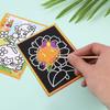 10Sheets Scratching Painting Paper Set Cute Cartoon Mix Style DIY Handmade Graffiti Supply Festival Birthday Party Souvenirs ZYF
