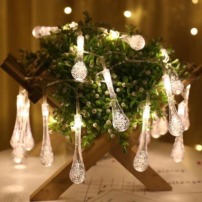 Bolha de cristal gota LED luz de corda festa de casamento de Natal decoração de guirlanda
