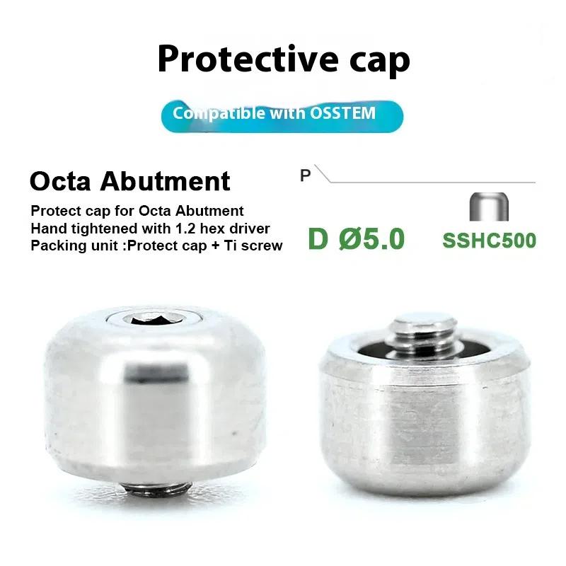 Titanium Alloy Composite Protection Cap Dental Implant Replacement Screw Suitable For Osstem