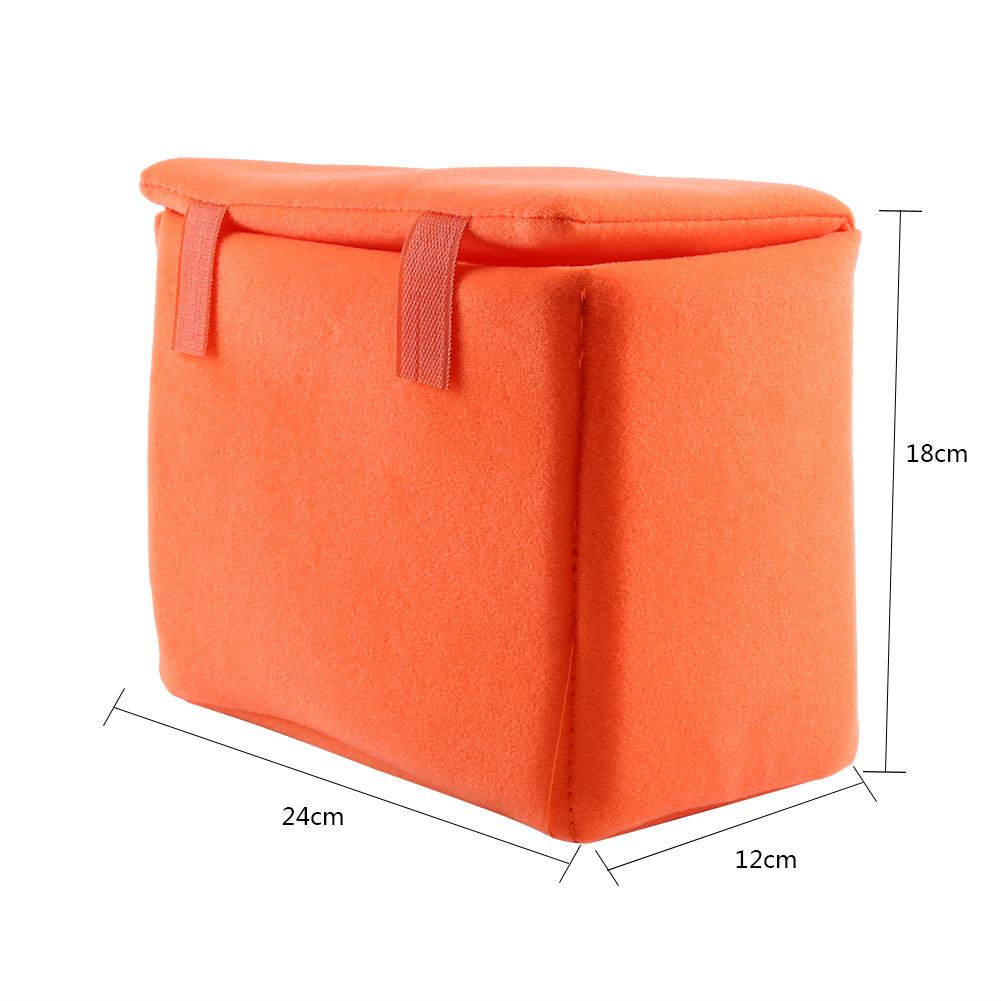 Insert Padded Camera Insert Bag DSLR Camera Inner Partition Protect Case Bag (orange)