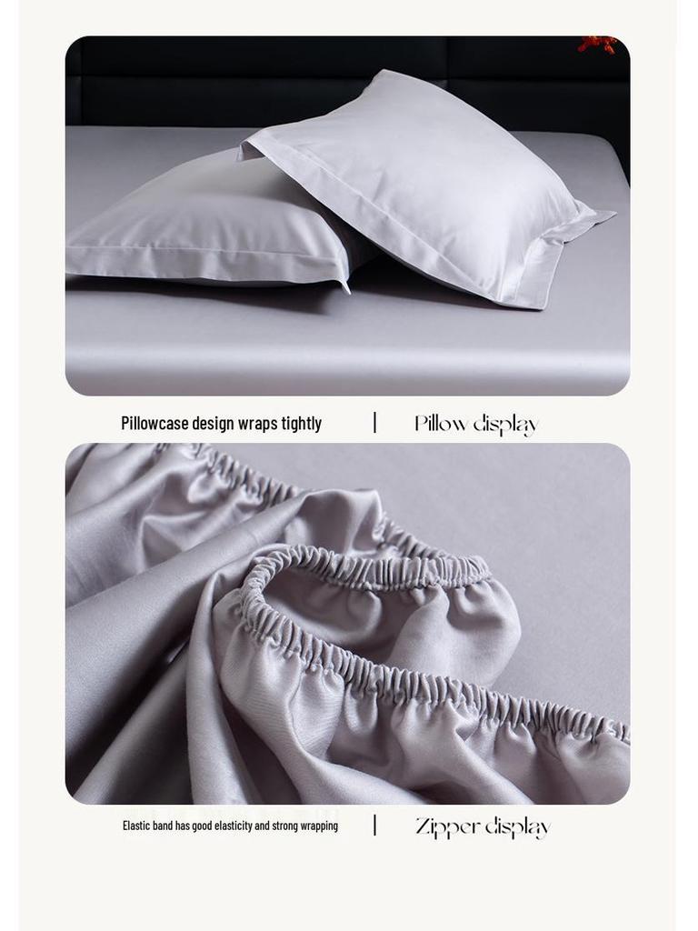 Xinjiang Long-Staple Cotton Sateen Fitted Sheet - Pure Cotton Mattress Protector