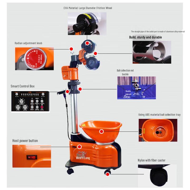 Double Fish E6 Table Tennis Serving Machine