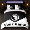 Juventus FC Spersonalizowany Zestaw Pościeli z Nazwą 1 Poszwa na Kołdrę + 2 Poszewki na Poduszki Logo Piłkarskie Spersonalizowany Prezent na Specjalną Okazję Wystrój Sypialni