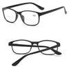 Unisex Fashionable Square Bifocal Reading Glasses Men Women Vintage Far Near Sighted Eyeglasses Black Frame Clear Lens Presbyopia Eyewear