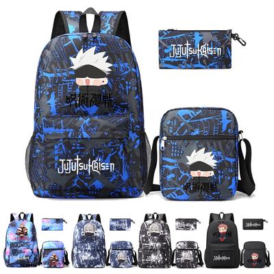 3pcs/set Anime Backpack for Boys Girls Light Weight Bags Hildren Back To School Schoolbag Student Kawaii Backpack