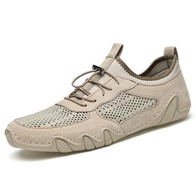 New Summer Net Face Octopus Bean Shoes Men's Breathable Foot Cover Driving Leather Shoes Men's Casual Shoes D97
