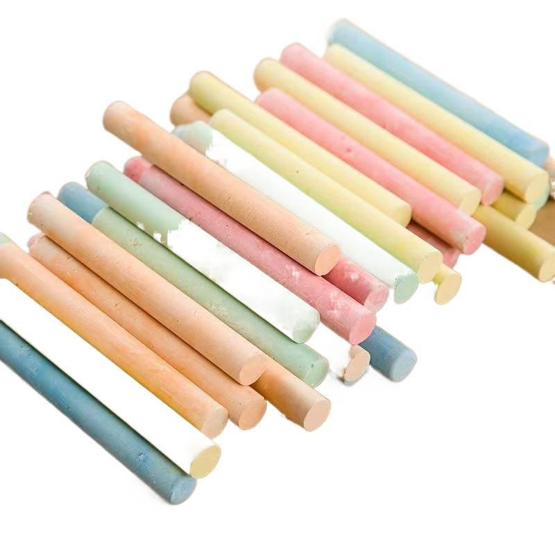 Colored Dustless Chalk Set for Kids - Includes Chalk Holder for Home & Classroom Use