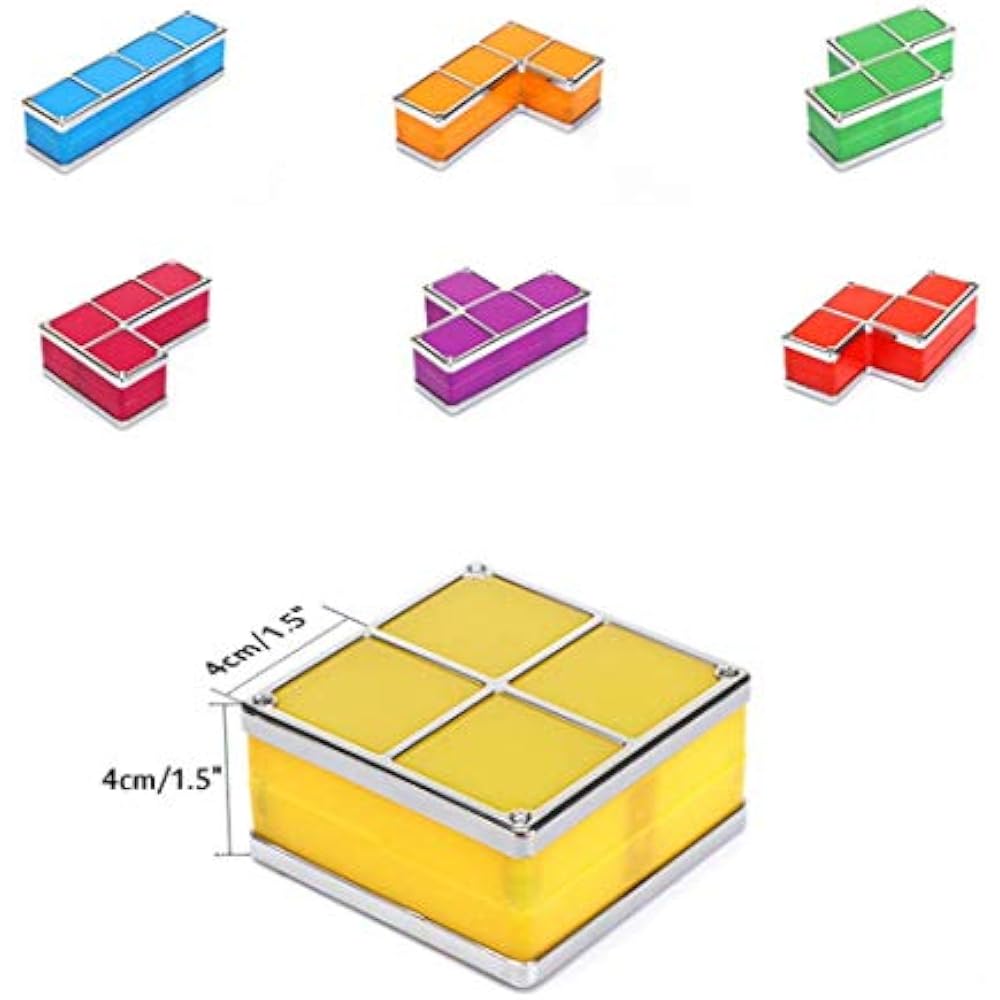 Tetris Stackable Table Light, Tangram Puzzle LED Lamp, 3D Induction Interlocking Desk Lamp, Fun T...