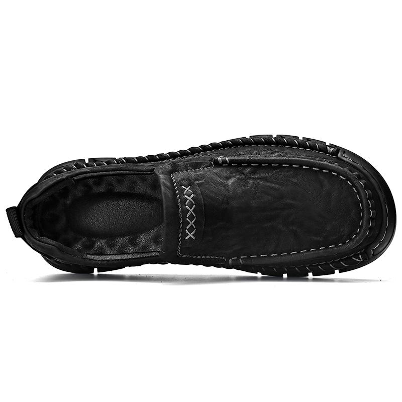 Classic Handmade Casual Leather Shoes Men Loafers Comfortable Moccasins Men Flats Shoes Genuine Leather Men Shoes