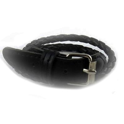 [R6862] - Black 'Authentik' Leather Bracelet - 2 Turns