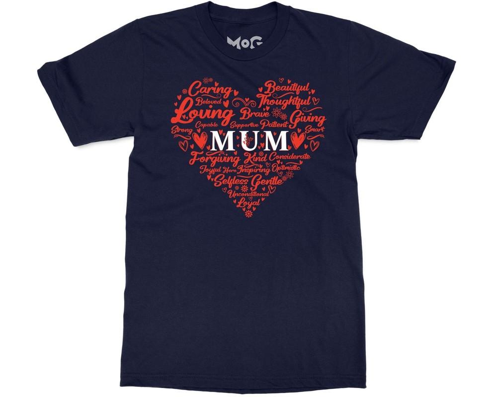 Mother Heart TShirt Inspirational Mama Love Tee Mum Life Gift Top For Moms S