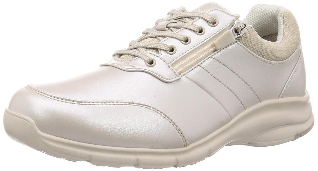 World March WL3601 4E Zipper Boots, Silver, Women's, Size 23.0 Cm