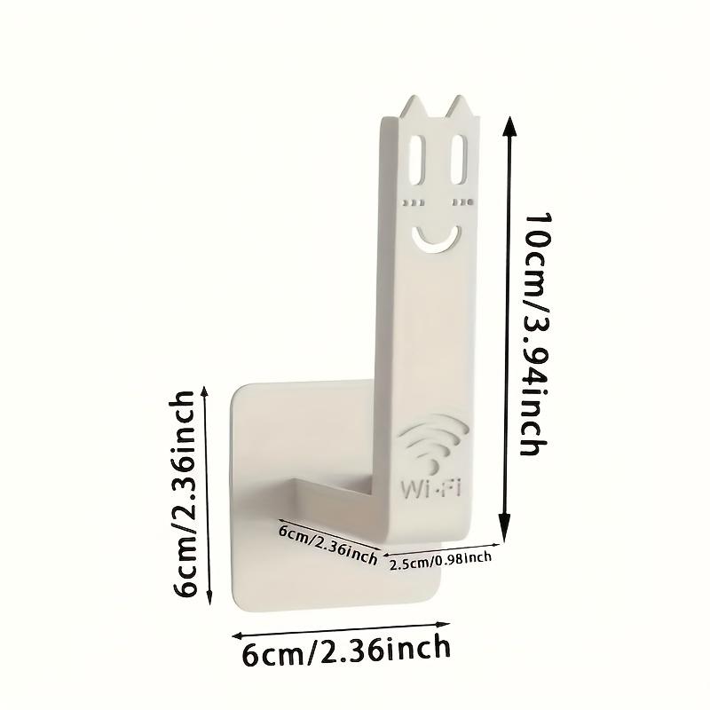 2 stuks Boorvrije Montagebeugel-Wandmontage Set-Top Box Houder voor Woonkamer, Praktische Organizer met Hulp Haken
