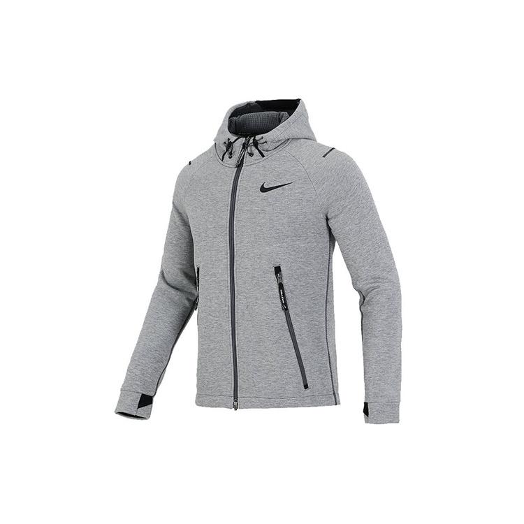 Nike Pro Therma-FIT Full-length zipper Cardigan Knit Training Hooded Jacket Gray Men s DD1879-068 M