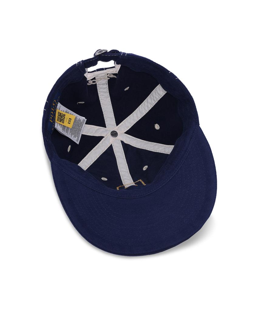 POLO RALPH LAUREN Filz-Patch Wildleder Ballkappe - Marineblau