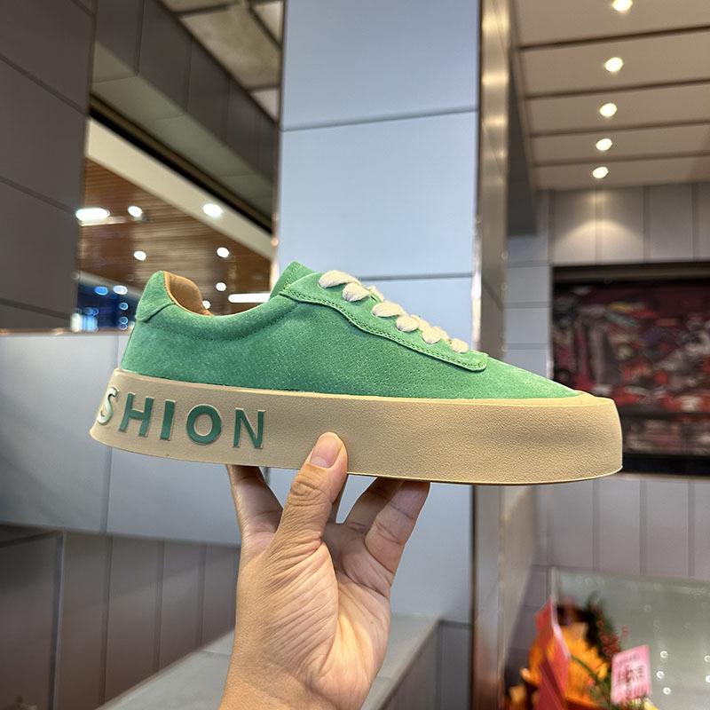 Platform Casual Shoes Autumn New Matte Leather Breathable Board Shoes Trendy Shoes Dnh