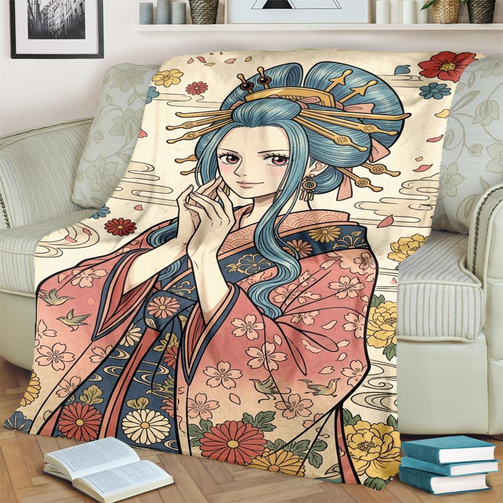 "ONE PIECE" Printed Warm Blanket Flannel for Sofas, Beds, Chairs and Picnics